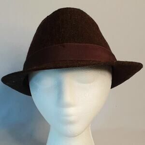 Stetson All American Brown Tweed Trilby Hat Wool Blend Large Size
